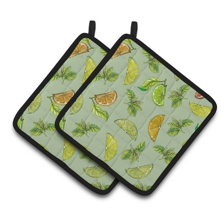 

Caroline s Treasures BB5206PTHD Lemons Limes and Oranges Pair of Pot Holders 7.5HX7.5W multicolor