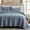 Dusty Blue, variant on 100% Cotton Twin Size Quilt Set - Olive Green Striped Pick Stitch Soft Lightweight Bedspread, Textured Like Linen, Farmhouse Country Rustic Coverlet, Shabby Chic Gauze Bedding, 2 Pieces