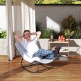 thumbnail image 2 of Outsunny Outdoor Rocking Chair, Oversized Patio Egg Chair, Grey, 2 of 10