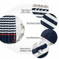 thumbnail image 6 of Anchor Navy Blue Waterproof Fabric Shower Curtain,Red Nautical White Geometric Stripes Waterproof Fabric Shower Curtain for Bathroom Curtains Bathtubs Shower Curtains with 12 Hooks Standard 72x72, 6 of 8