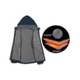 thumbnail image 6 of Little Donkey Andy Men's Hooded Polar Fleece Jackets for Hiking Travel Casual Warm Winter Deep Blue Heather XXL, 6 of 7