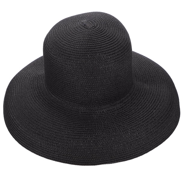 1 sombrero de paja para exteriores, de ala grande, tejido, transpirable