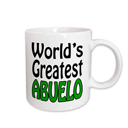 

3dRose Worlds greatest Abuelo Green Ceramic Mug 15-ounce