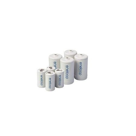 8 Panasonic Eneloop Spacers 4 C Size Spacers  and 4 D Size Spacers  for Use with Eneloop Ni-MH Rechargeable AA Battery Cells + Battery Case price history on PriceWatchPro
