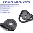 thumbnail image 3 of 4PCS Car V Tie Down Anchor, Metal Rustproof Truck Bed Tie-down Hook Anchor Replacement, Multi-Function Trunk Fixing Rail Rings, for Off-road Vehicles Pickups (Black) -, 3 of 6
