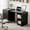 Black, variant on MARQUESSIA Small Desk with with Charging Station & Storage Shelves, 50 Inch Computer Desk Modern White Desk Gaming Writing Desk Study Table for Home Office Walnut Brown