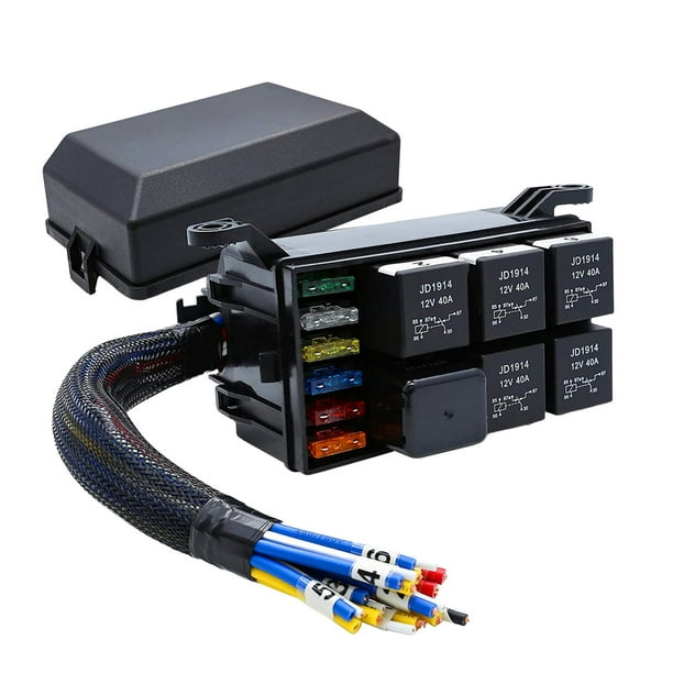 Caja de relés de fusibles Cola Bloque de fusibles a prueba de agua 24V 5Pin