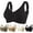 Black, variant on Brasier, Floral She Brasier, Floral Shelf Bra, Women's Solid Color Four Adjustable Wireless Bra
