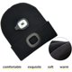 thumbnail image 5 of Gorro de punto LED con linterna frontal, unisex, con 4 luces LED, ideal para el invierno (negro), 5 of 7