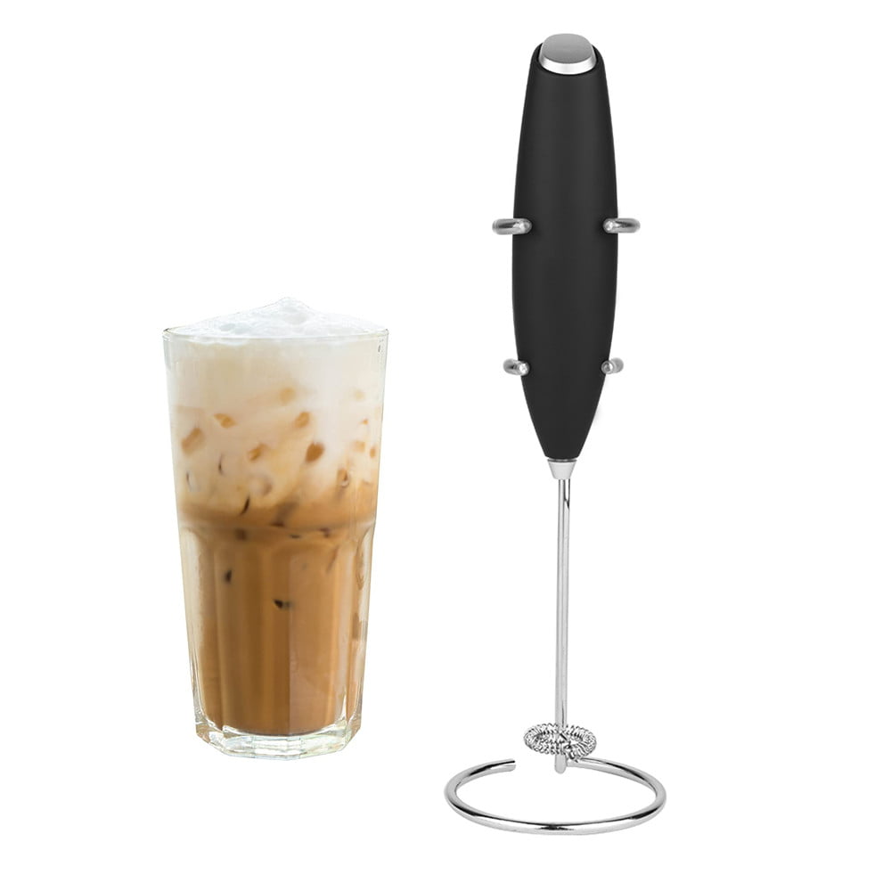 Milk Frother (With Stand) - Handheld Coffee Frother Whisk, Milk Foamer