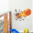 thumbnail image 4 of MTFun Sports Themed Wall Decals Decorative 3d Broken Wall Basketball Wall Stickers Mural Sticker Wall Art Decor For Kids Boys Girls Room Child Teen Bedroom Living Room Class Room College Dorm, 4 of 8