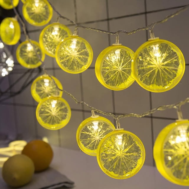 SDNall Battery-powered Lemon LED Decorative Light String 1.5 Meters Long 10 String Ligh