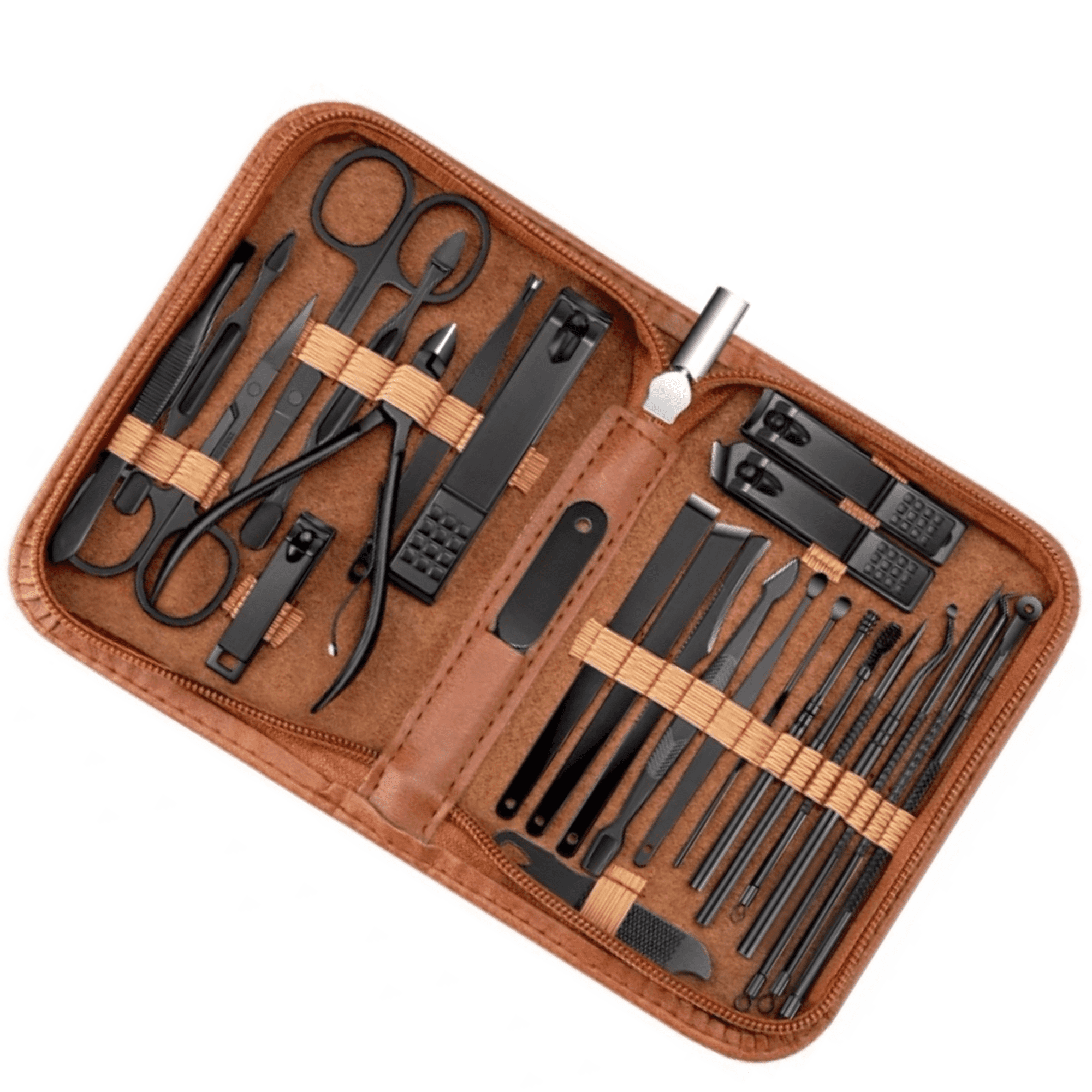 26-Piece Professional Manicure Set, Stainless Steel Nail Care Kit with Luxury Travel Case, Complete Manicure & Pedicure Tools for Home Use and Travel