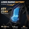 thumbnail image 2 of Electric Dirt Bike for Adults/Teens,Peak 2600W,Anti Theft Alarm Electric Motorcycle,60V 23AH,Max 100 Miles Removabale Battery,14"/12" Tire Mountain Bike UL2849, 2 of 8