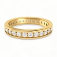 thumbnail image 2 of Round Diamond Gold Plated Eternity Band Ring, 2 of 5