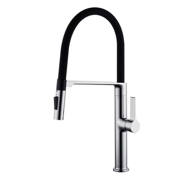 SUMERAIN Chrome Kitchen Faucet with Pull Down Sprayer Dual Mode, Magnetic Docking Spray Holder Single Hole Single Handle, Lead-Free