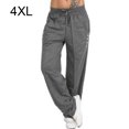 thumbnail image 1 of Pantalones Pantalones deportivos sueltos Pantalones de chándal casuales de pierna recta para mujer, Gris oscuro, 4XL sidaley AP002164-15, 1 of 7
