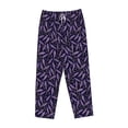 thumbnail image 4 of Daiia Lavender Flowers Women's Sleep Pant with Pockets and Drawstring,Pajama Pants-Small, 4 of 9