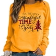 thumbnail image 4 of KZKR Christmas Shirts For Women, Womens Fashion Christmas Tree Printed Long Sleeve Crewneck Sweatshirt Casual Tops, 4 of 4