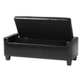 thumbnail image 3 of Baxton Studio Manchester Black Bonded Leather Ottoman, 3 of 12