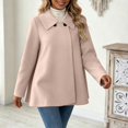 thumbnail image 2 of EANJE Women's Short Fleece Coat, Long Sleeve Solid Color Open Front Outerwear, Casual Relaxed Fit Fleece Blend Short Jacket for Fall Winter Daily Wear Pink L, 2 of 5