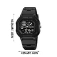 thumbnail image 3 of Reloj digital para hombre con alarma y cronógrafo – Reloj deportivo resistente al agua hasta 50 m para correr y hacer senderismo al aire libre, pantalla LED retroiluminada de fácil lectura, corr, 3 of 6