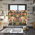 thumbnail image 4 of Yayeee Kitchen Curtains Tier Pair Light Filtering 27"x36" Rod Pocket Short Cafe Window Panel, Colorful Mushroom, 4 of 7