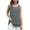 K-Grey, variant on Women's Sleeveless Chiffon Tank Top Double Layers Casual Blouse Tunic,Grey,S