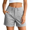 thumbnail image 2 of MLCDZ Cargo Shorts for Women Trendy Casual Summer Chino Shorts Stretchy Lightweight Baggy Outdoor Golf Hiking Short Pants with Multiple Pockets, 2 of 9