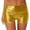 Gold, variant on Womens Shiny Metallic Shorts Hot Pants Disco Party Dance Booty Shorts Swim Bottoms Red 16