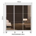 thumbnail image 3 of Ropero Closet Madesa Lyon 3 Puertas Con Espejo Pies Blan, 3 of 5