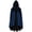 Blue, variant on Anmrize Medieval Renaissance Cape, Halloween Cosplay Accessory, Soft Hooded Cape, Medieval Hooded Cloak Linen Renaissance Cape With Hood - Halloween Hobbit Cosplay Witch Wizard, Army Green S