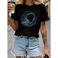 thumbnail image 1 of Teediy Surfer Silhouette Riding Stylized Wave Pure Women'S T Shirt Comfort Fit, 1 of 5
