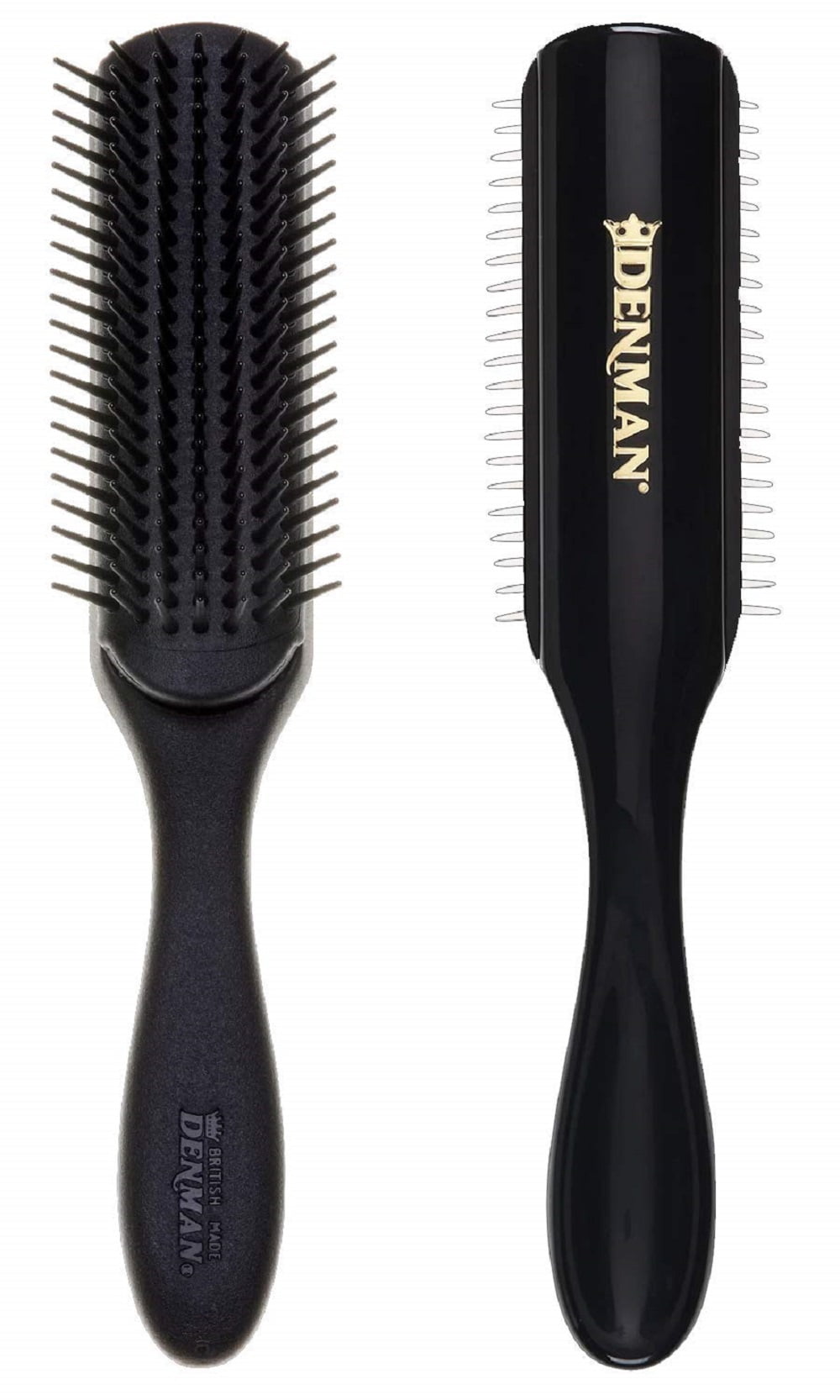 Denman Original Styler, 7 Row for Detangling, Blow-drying, Styling &  Smoothing the Hair, All Black D3 