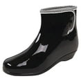 thumbnail image 2 of Fnochy Women's Rain Boots Trendy Short Tube Rain Boots Water Slip Resistant Water Shoes, 2 of 4