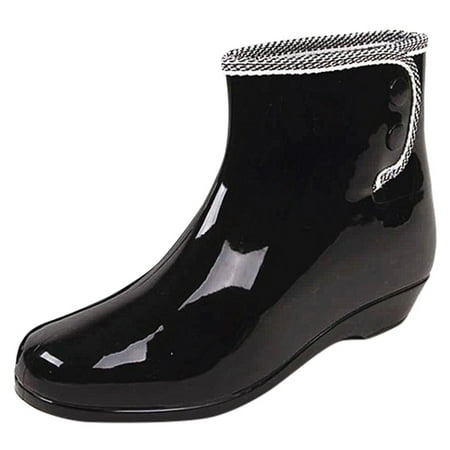 

Christmas Deals!2022 Juebong Women s Rain Boots Fashion Short Tube Rain Boots Water Slip Resistant Water Shoes