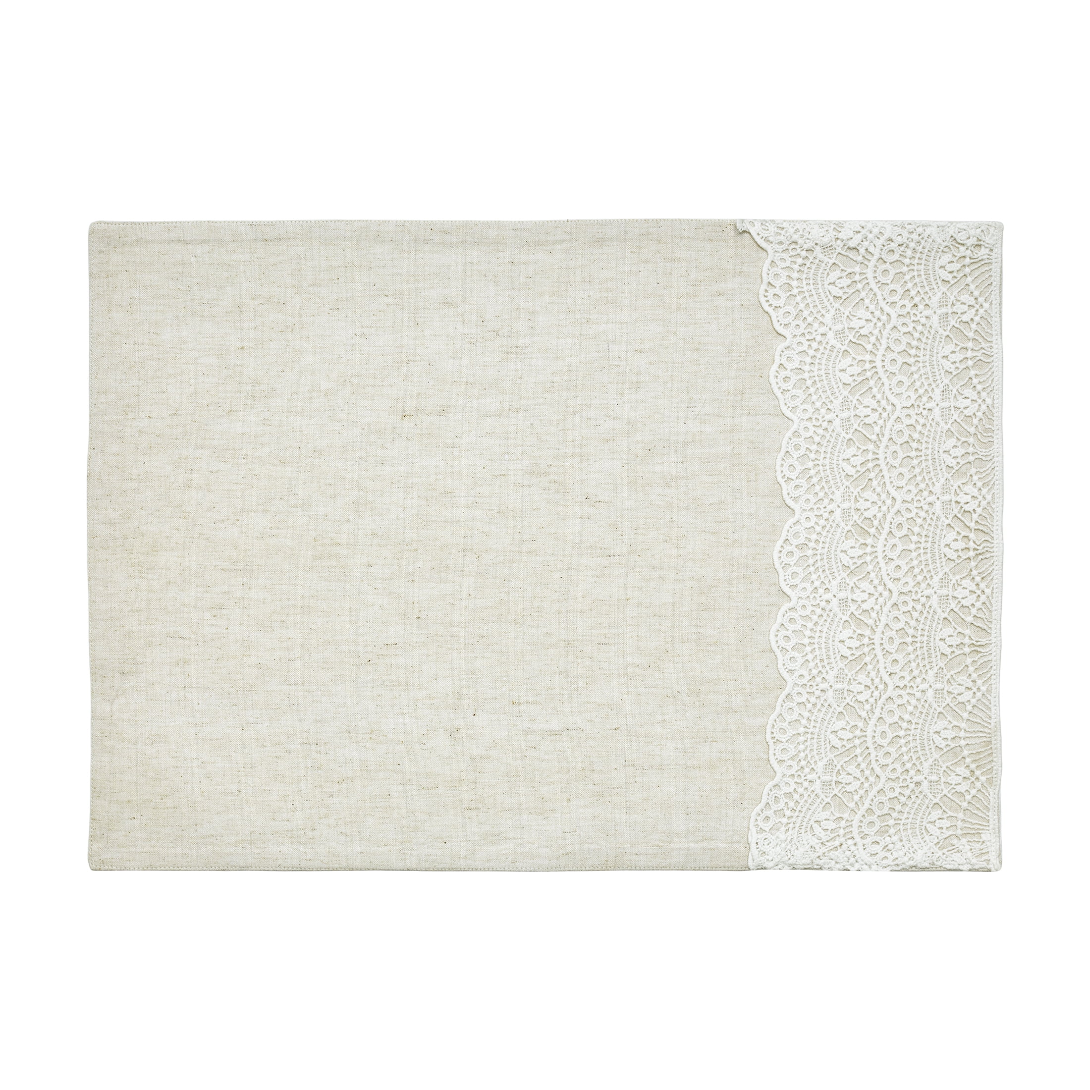 My Texas House Adalee Lace 14" x 20" Table Placemat, Beige, 1 Piece