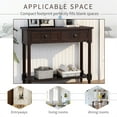 thumbnail image 5 of 35" Console Table with Drawers,Wood Entryway Table Hallway Table with Open Storage for Living Room,Entryway, Hallway,Espresso, 5 of 7