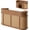 2-meter walnut-colored ready-to-assemble, variant on Chantmo Hotel Reception Desk 76.7 inch Modern with Adjustable LED Light Mobile 3 Tier File Cabinet for Office Spa Salon Lobby