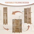 thumbnail image 7 of 4 Panels Room Divider,Privacy Wooden Screenwith Shelves,Room Separators Divider Wall, Folding Room Dividers for Room Partition Separation, Partition Wall for Home Office, Study, Art Display,Natural, 7 of 7