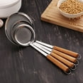 thumbnail image 2 of Wooden Handle Stainless Steel Filter Flour Sieve Colander Spoon Kitchen Cookware, 2 of 10