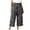 Gray, variant on Aoochasliy Womens Pants Petite Women's Summer Casual Floral Printed High Waist Straight Cropped Pants