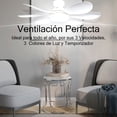 thumbnail image 3 of Ventilador de Techo 6 Aspas con Lámpara LED, Foco Integrado, Control Remoto, Silencioso-VEN29-CM-TOP Blanco, 3 of 4