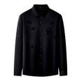 thumbnail image 4 of MDUKONU Chemise de Travail pour Homme Coupe Régulière Résistante aux Plis Chemise Classique Noire 130, 4 of 4