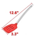 thumbnail image 2 of Uxcell Kitchenware Stainless Steel Handle Silicone Slotted Pancake Turner Spatula Red, 2 of 3