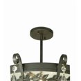 thumbnail image 5 of Meyda Tiffany 135848 Florentine 3 Light 24" Wide Semi-Flush Bowl Ceiling Fixture - Black, 5 of 7