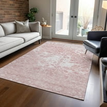 Addison Rugs Chantille Indoor/Outdoor Transitional Modern Pink Washable Rectangle Rug, 5' x 7'6"