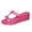 Hot Pink, variant on Women's Platform Sandals Comfortable Arch Support Wedge Open Toe Slip-On Summer Beach Sandals, Hot Pink Size 9.5