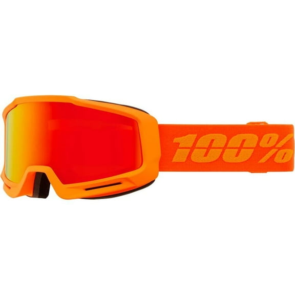 100% Okan Hiper Goggle - Fluo Orange; Mirror Red