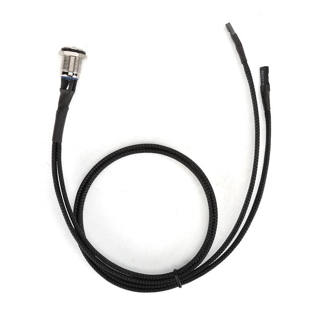 Con Cable 55Cm / 21.7In LED Botón De Reinicio De La Computadora, Para La Serie Jmk9 Botón De Reinicio Del Chasis De La Computadora, Para PC De Escritorio ANGGREK Rojo